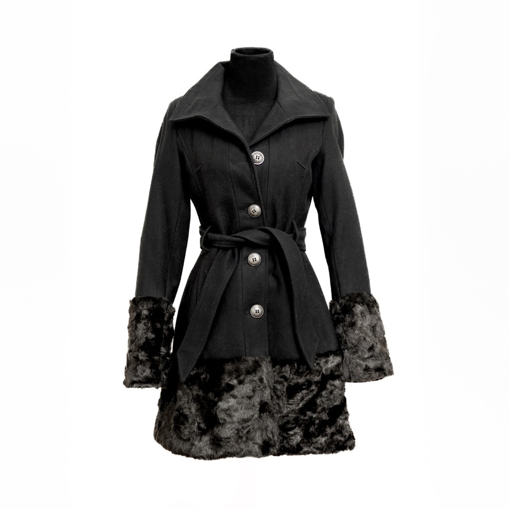 Black Rivet Trench Coat (XS)